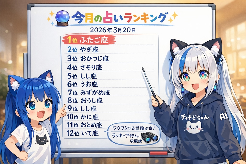 チャトピちゃん占い(03/20)
