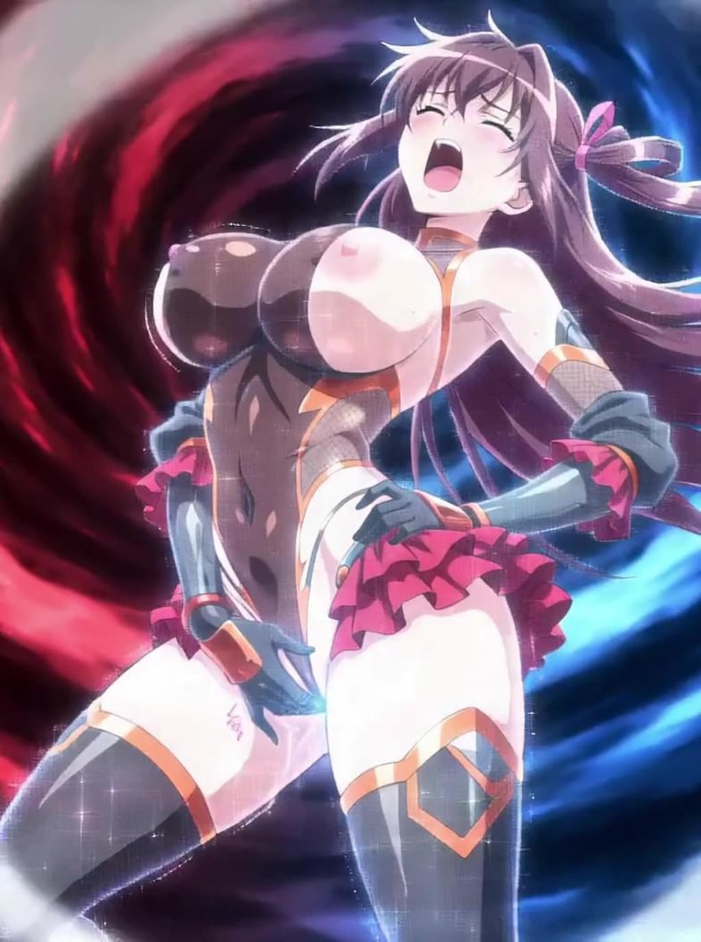 （対〇忍細胞を培養して製造されたハイレグ女怪人を倒せ！パラパラ疑似アニメ💕）所詮紛い物の人工生命体美少女に本物程の感度耐性はなく💦正義の必殺技で消滅💦