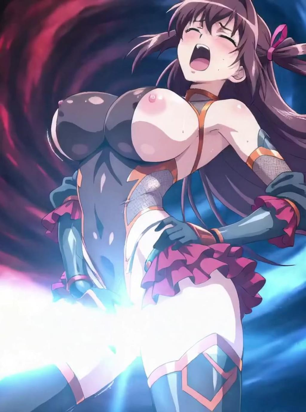 （対〇忍細胞を培養して製造されたハイレグ女怪人を倒せ！パラパラ疑似アニメ💕）所詮紛い物の人工生命体美少女に本物程の感度耐性はなく💦正義の必殺技で消滅💦