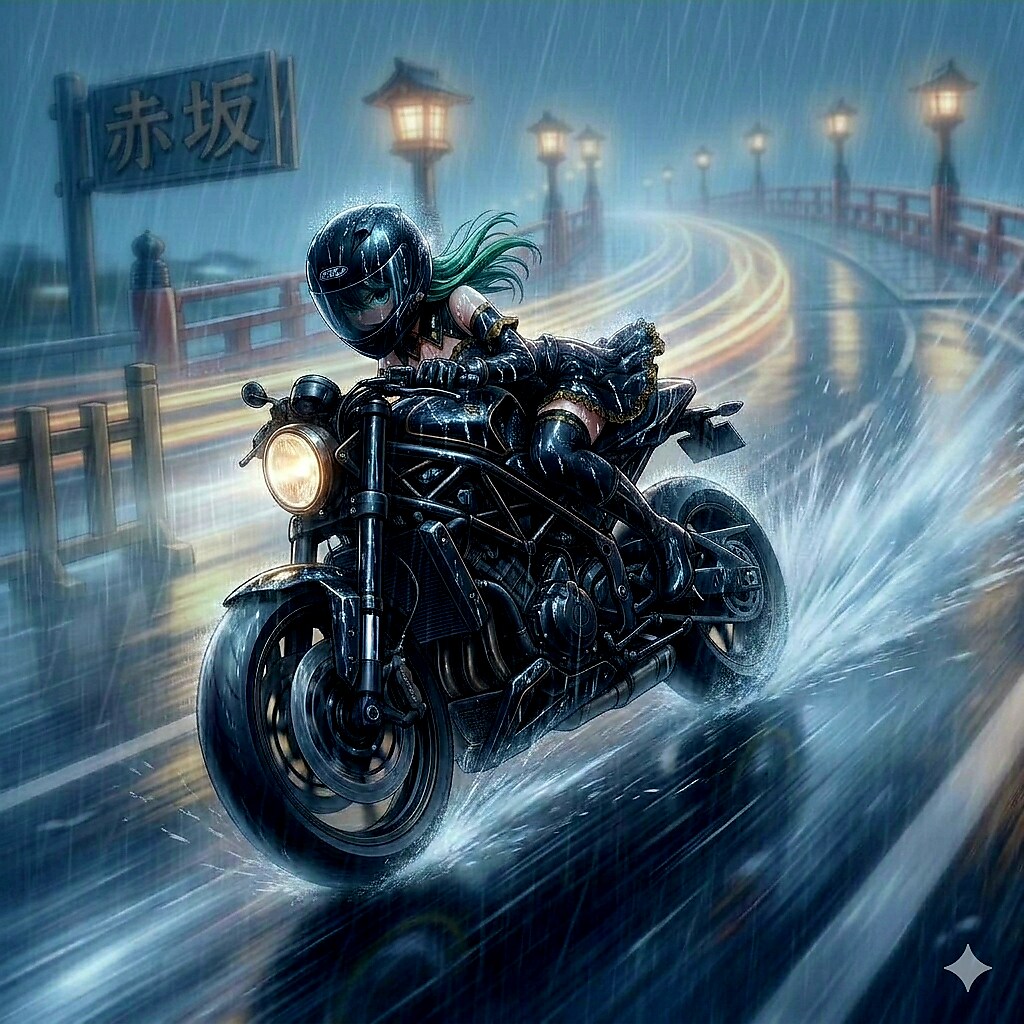 マオマオの豪雨の夜のハイウエィー