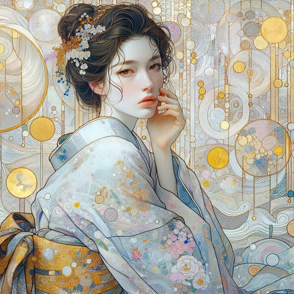 和服の女性  04-2（3枚）