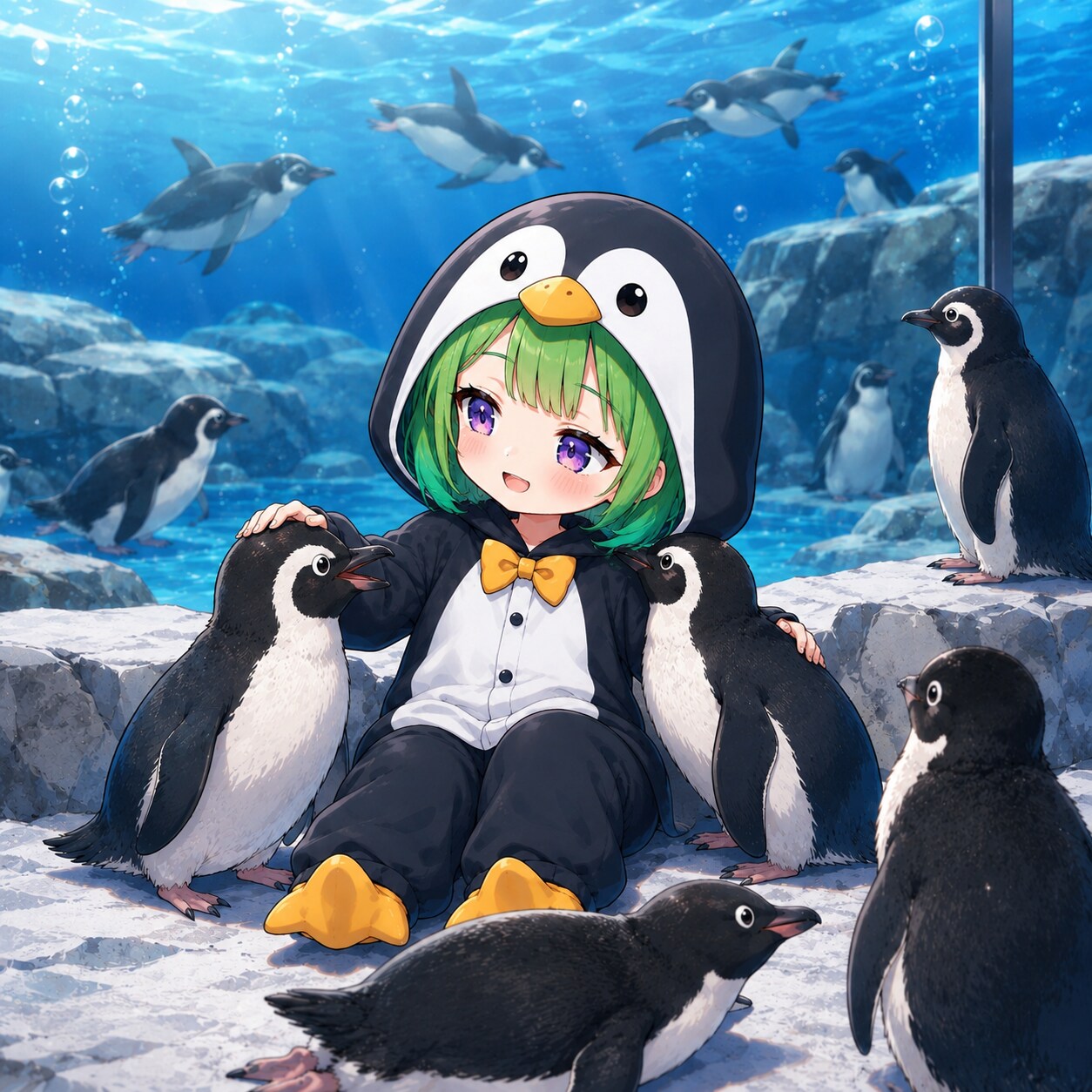水族館のペンギン