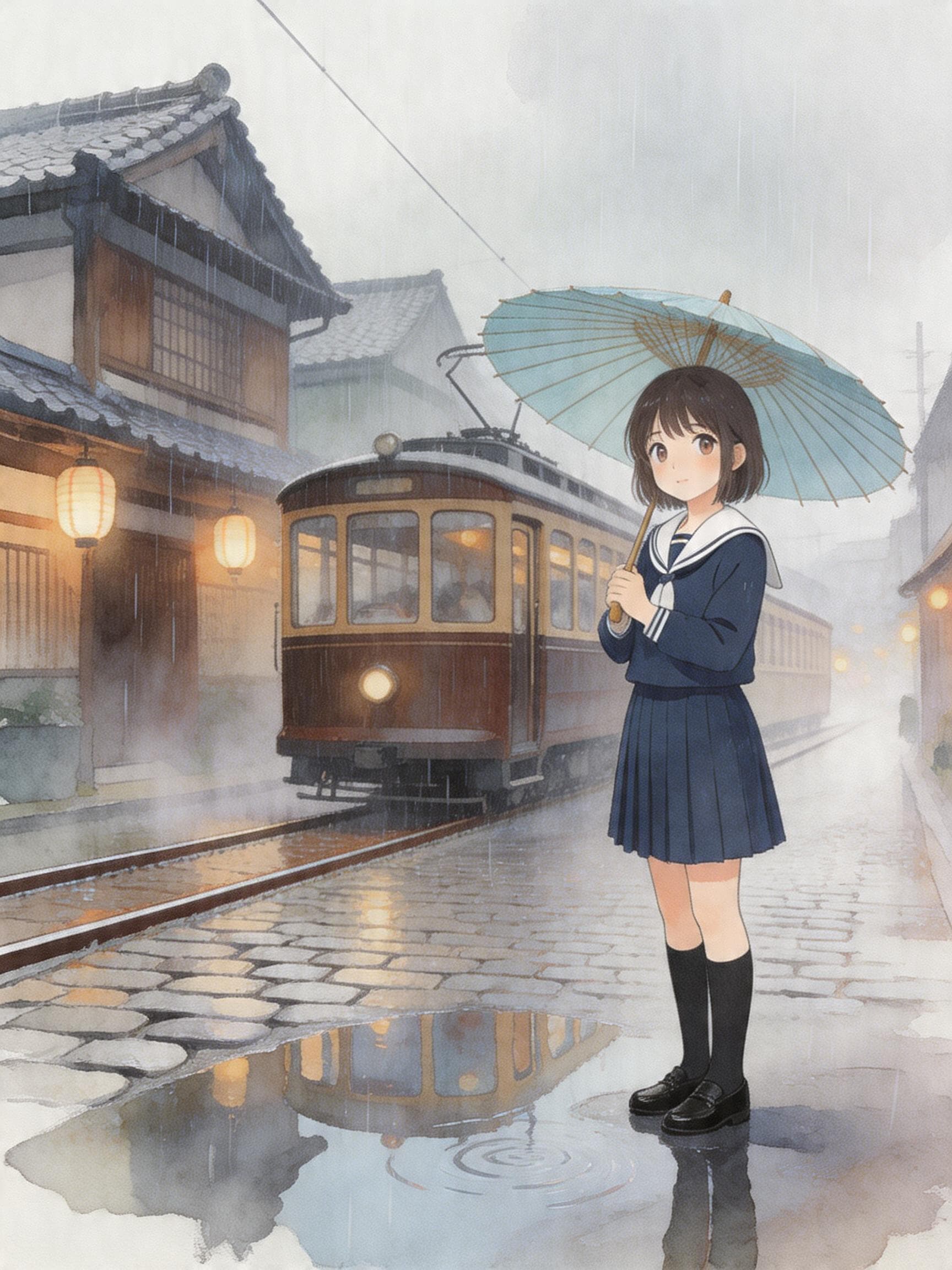 雨の古都