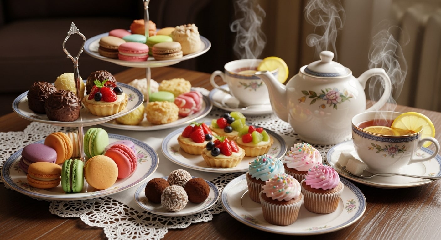 デザートのスイーツ食べ放題 | の人気AIイラスト・グラビア