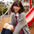 眼鏡女子 楓の滑り台 7枚目