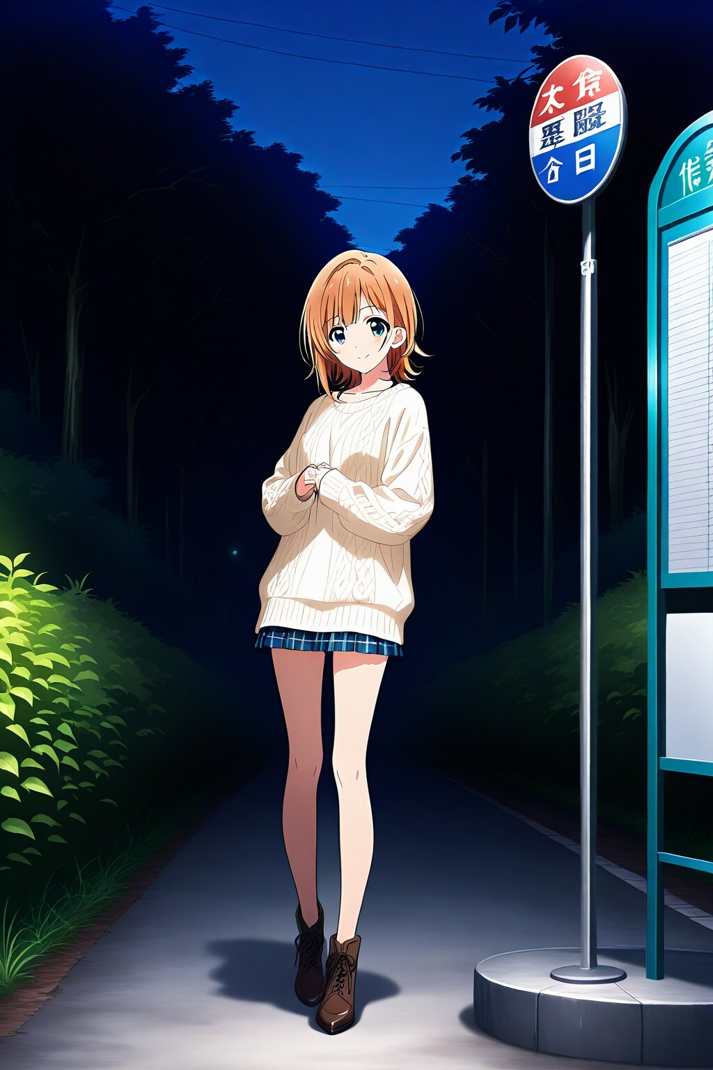 バス、ちゃんと来るかな...。