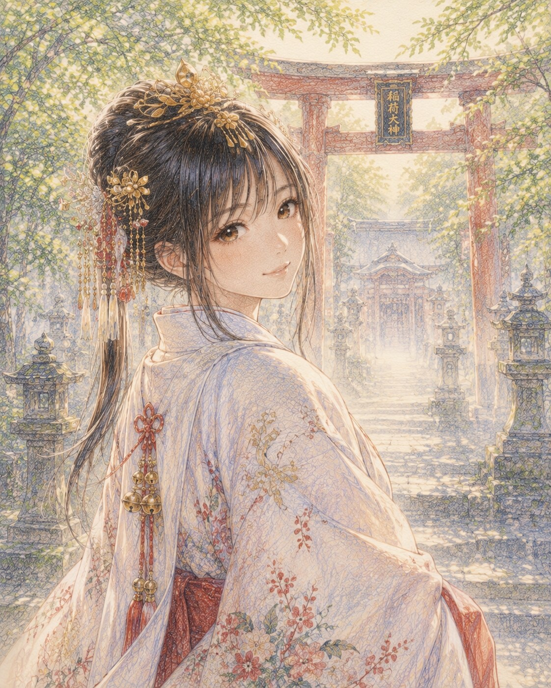 巫女さん（神事）。 | の人気AIイラスト・グラビア