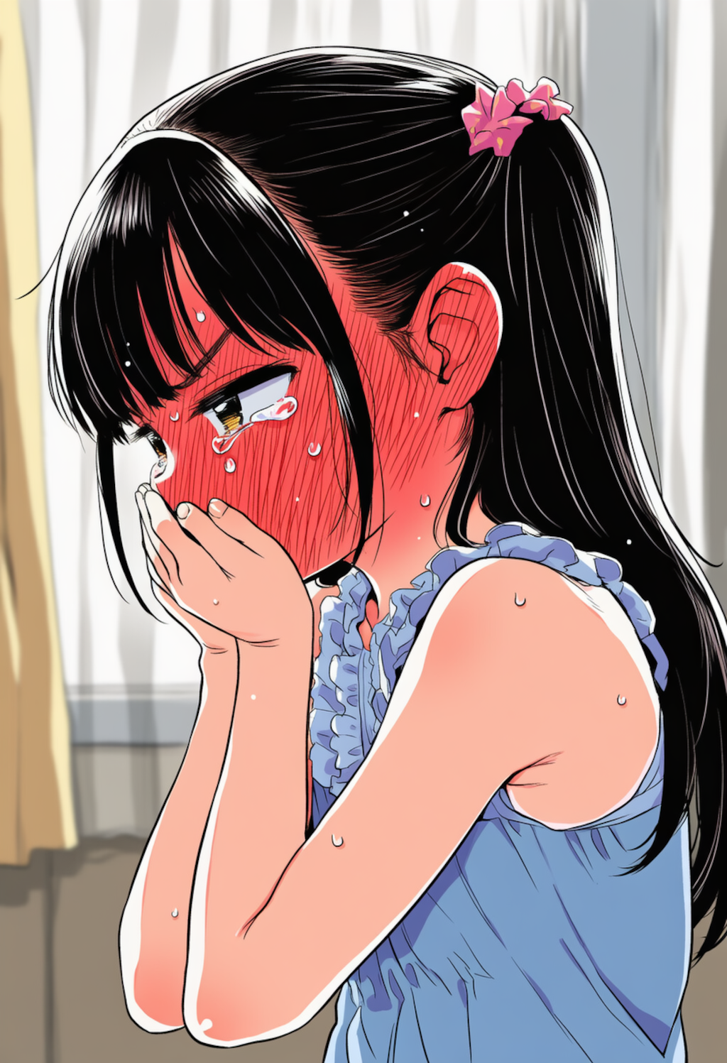 赤面女子の「怒」