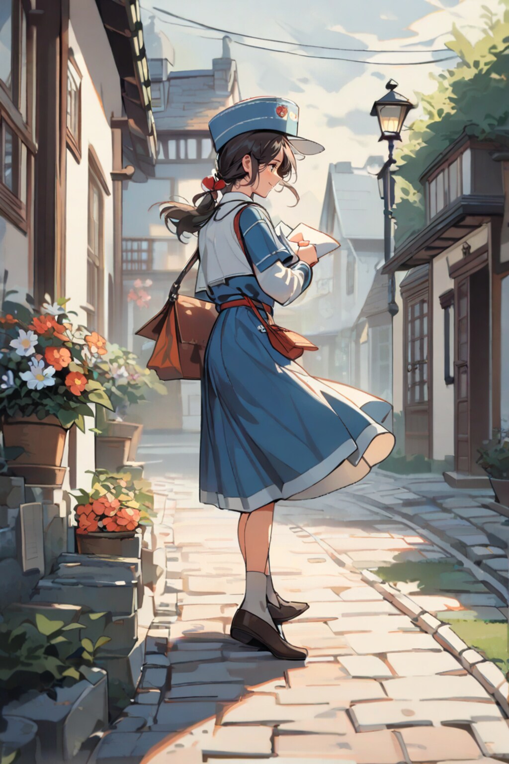 郵便配達員なお姉さん