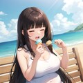 夏休みで油断している奏音ちゃん 2枚目