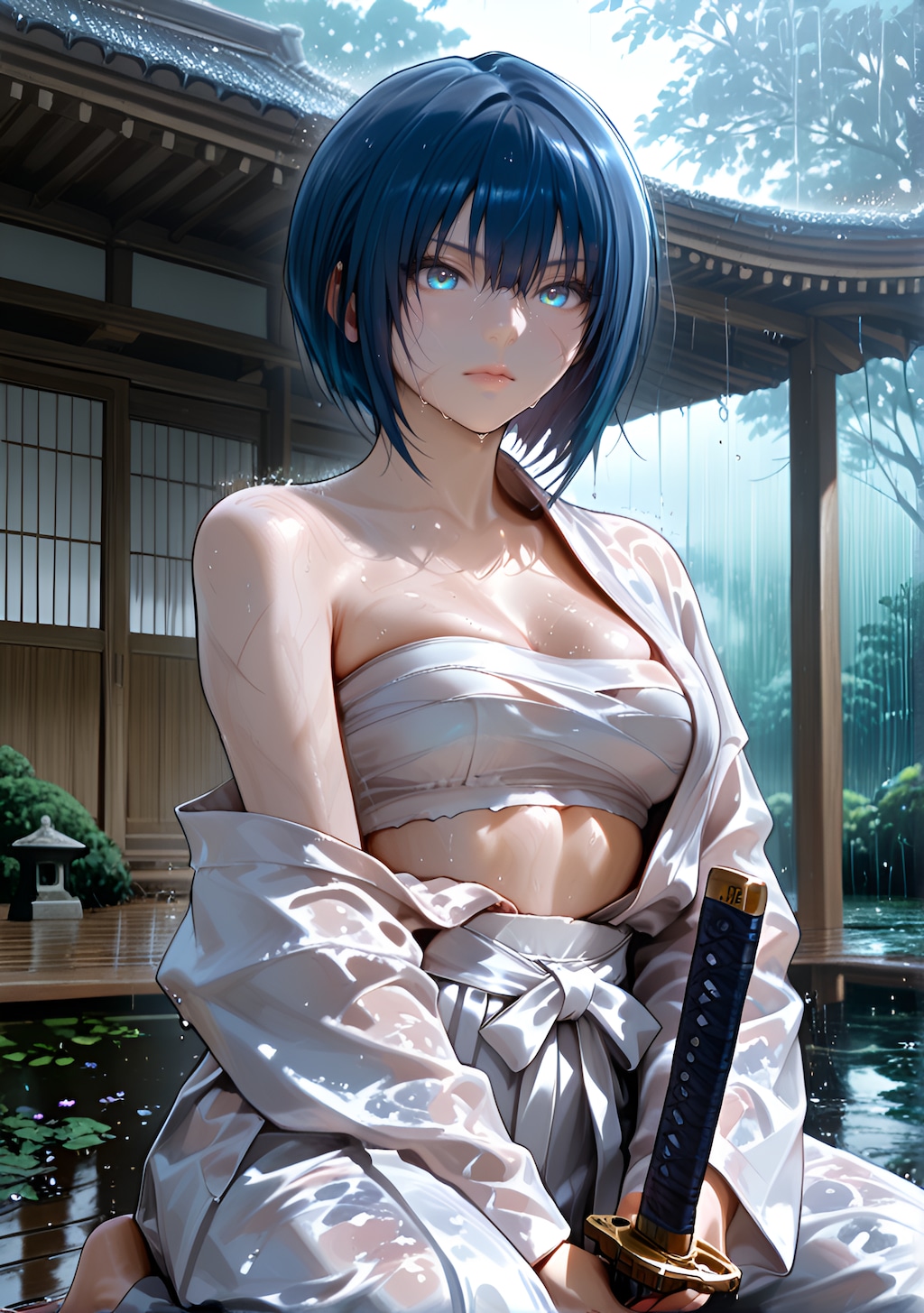 蒼井海（AoiUmi）刀剣　帯刀