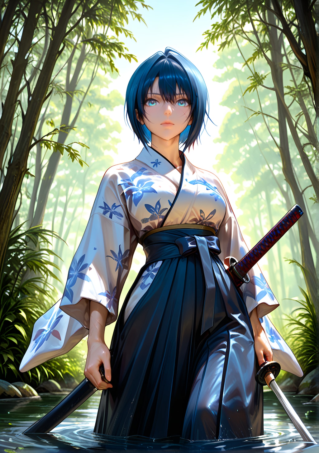 蒼井海（AoiUmi）刀剣　帯刀