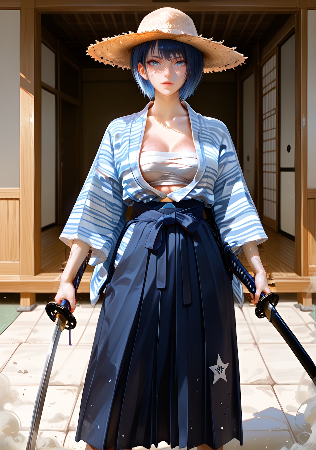 蒼井海（AoiUmi）刀剣　帯刀