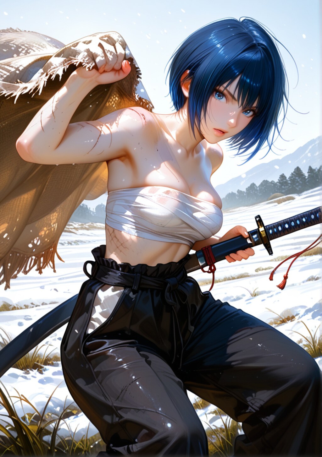 蒼井海（AoiUmi）刀剣　帯刀