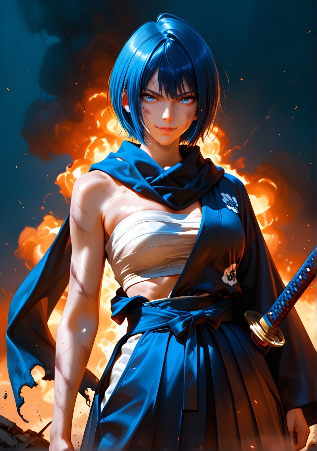 蒼井海（AoiUmi）刀剣　帯刀