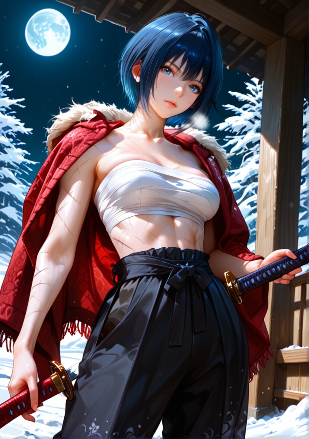 蒼井海（AoiUmi）刀剣　帯刀