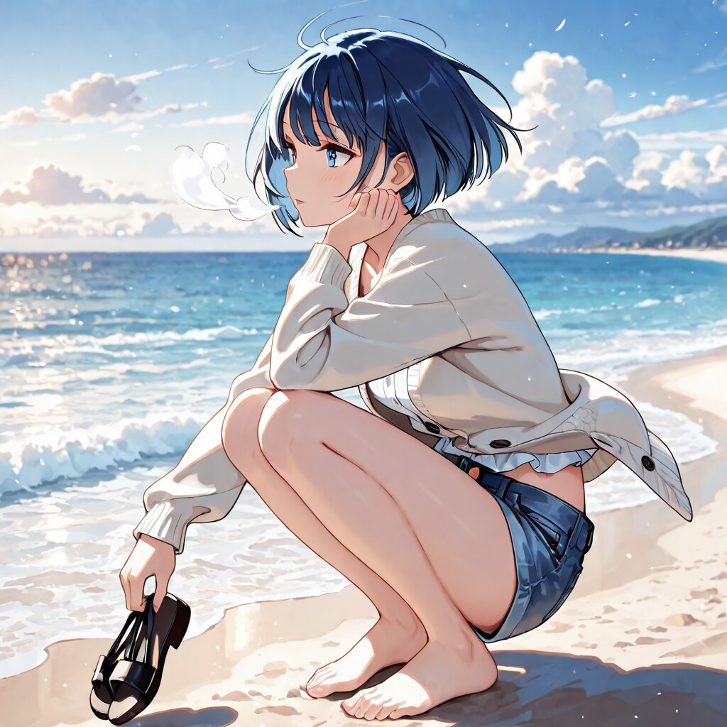 まだ少し早いビーチスタイル | の人気AIイラスト・グラビア