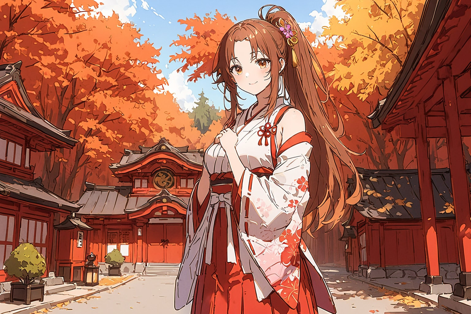 巫女さんなおでこちゃん✨