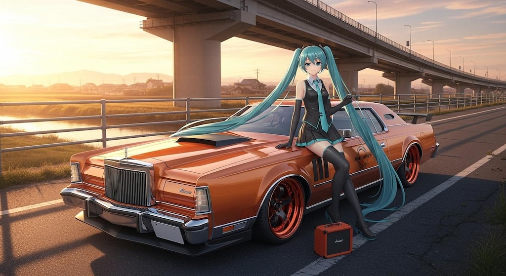 初音ミクとリンカーンコンチネンタルマーク4