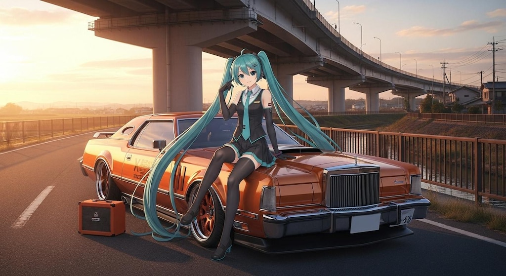 初音ミクとリンカーンコンチネンタルマーク4