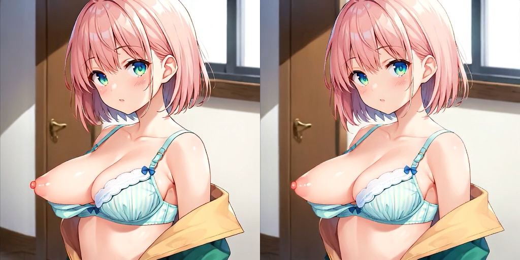 立体視・片ロケット乳
