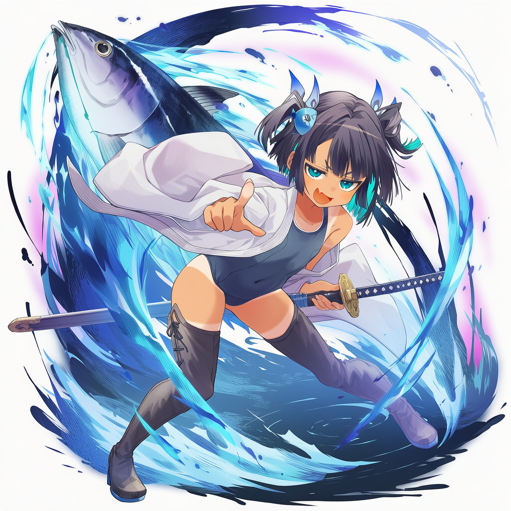マグロの呼吸、スク水こなつちゃん