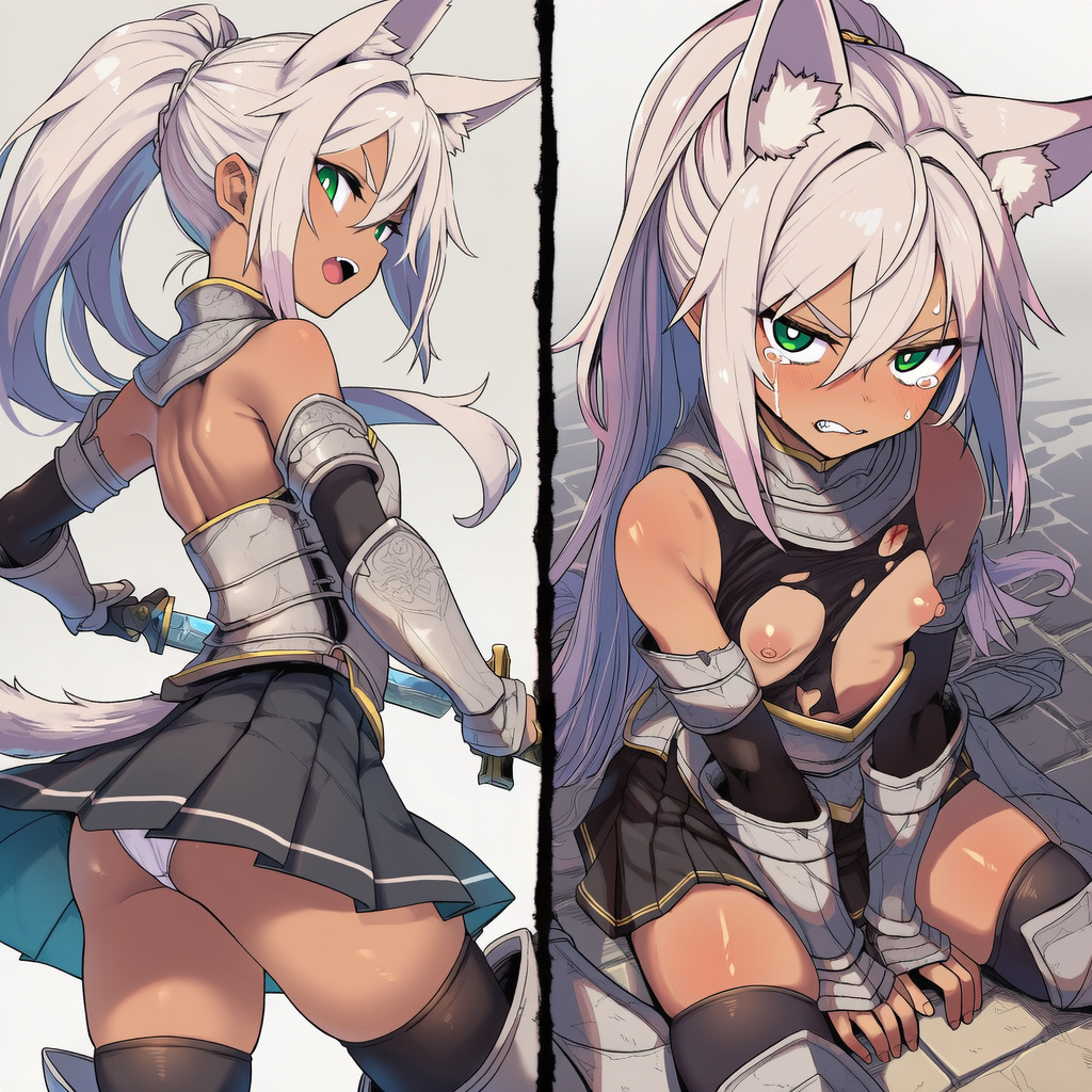 くっころケモミミな戦う女の子