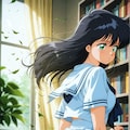 【鮎川まどか】 図書館で勉強会のはずが 【Madoka Ayukawa】 9枚目