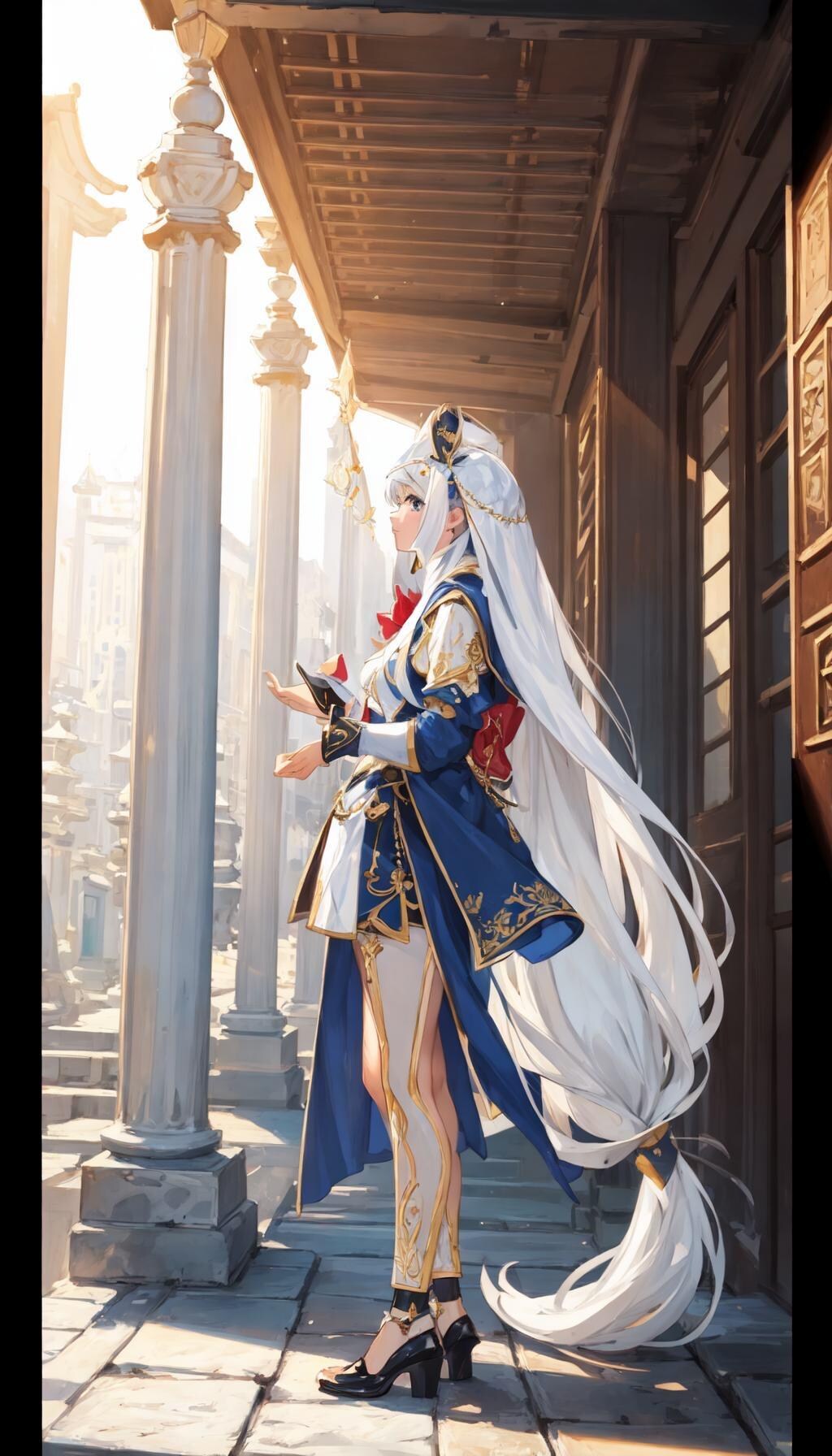 神殿騎士少女(白髪ちゃん)