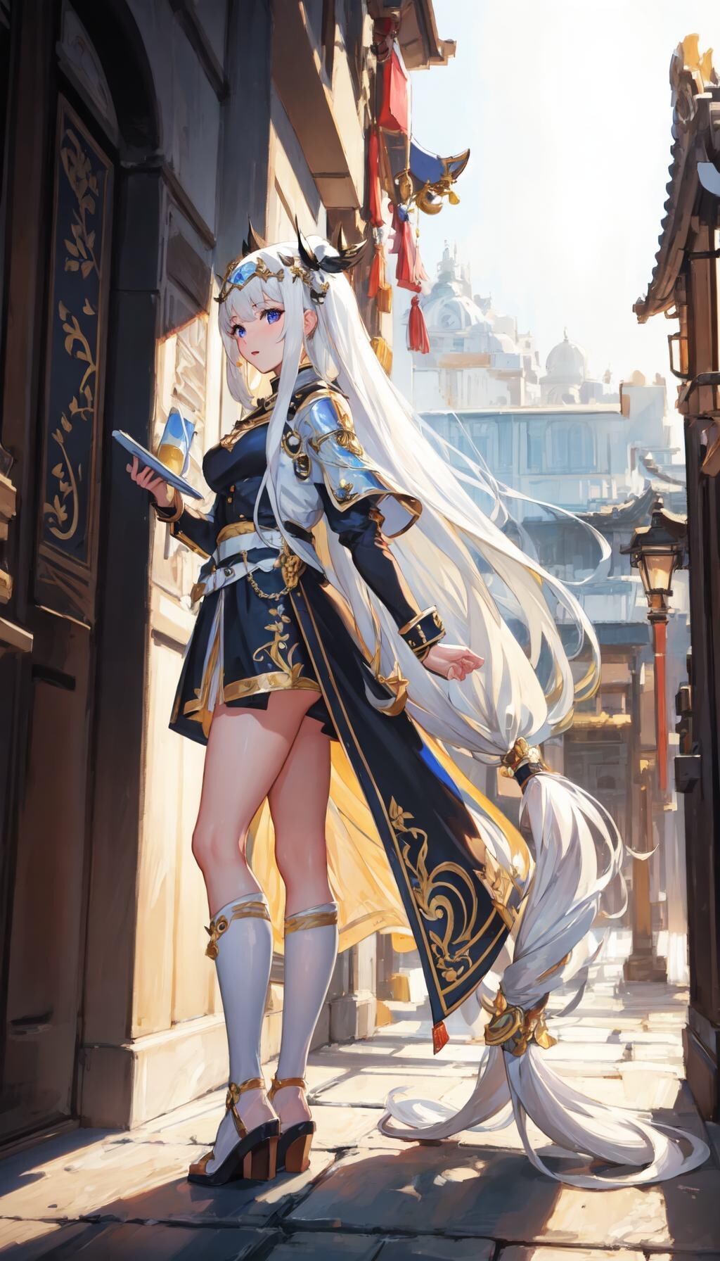 神殿騎士少女(白髪ちゃん)