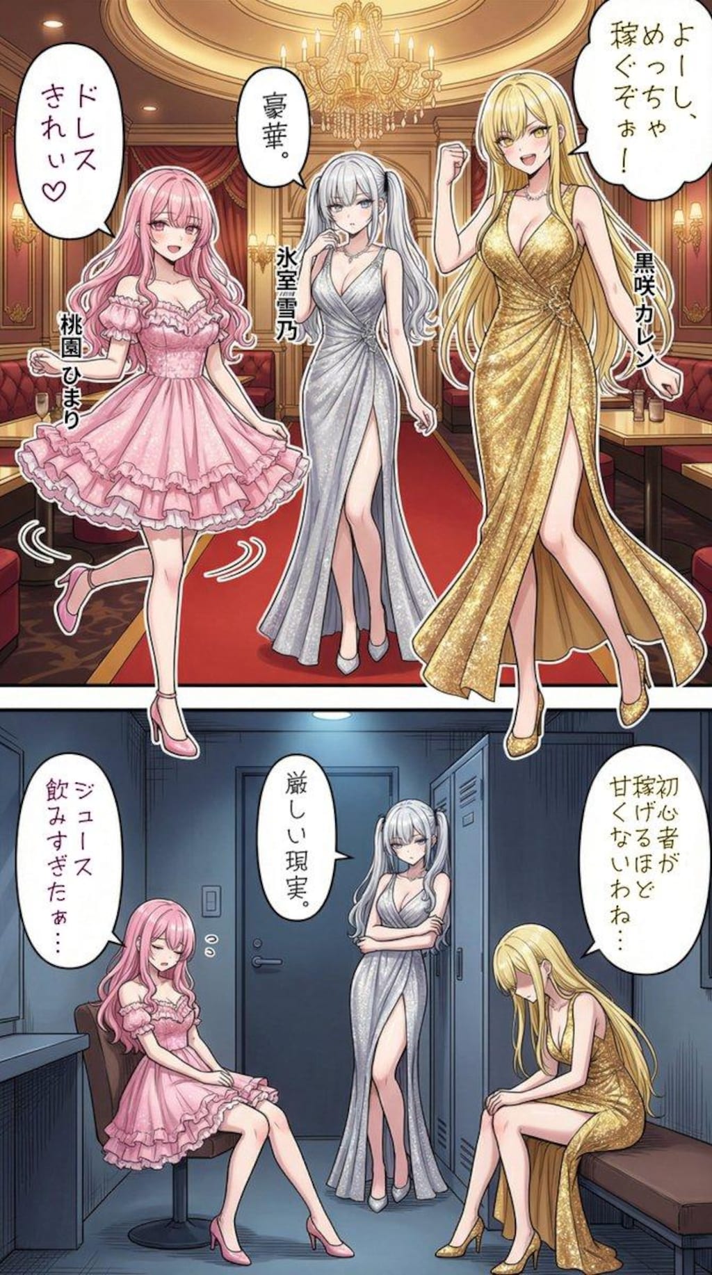 短期バイトをする一軍ギャルズ