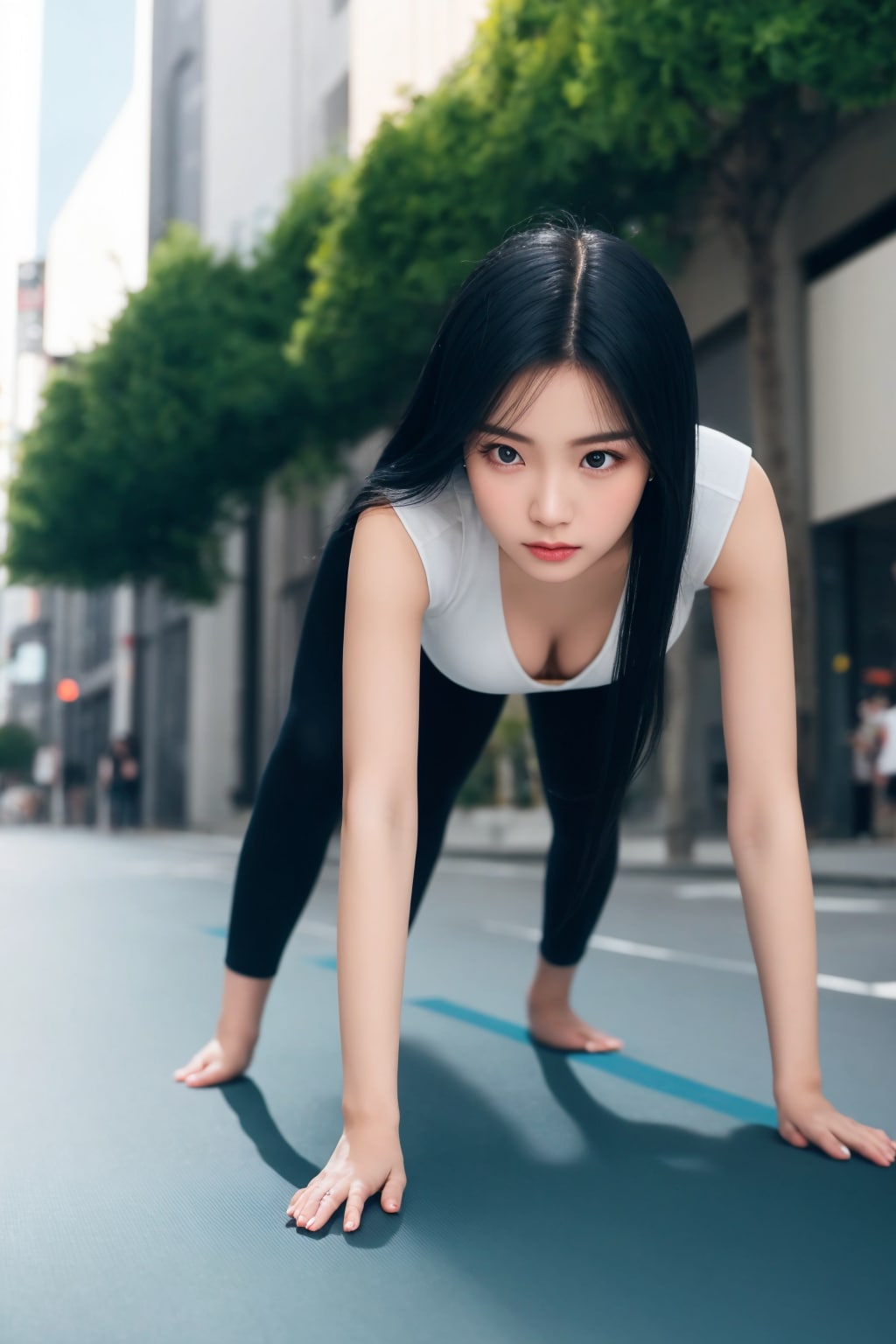 四足歩行の美女