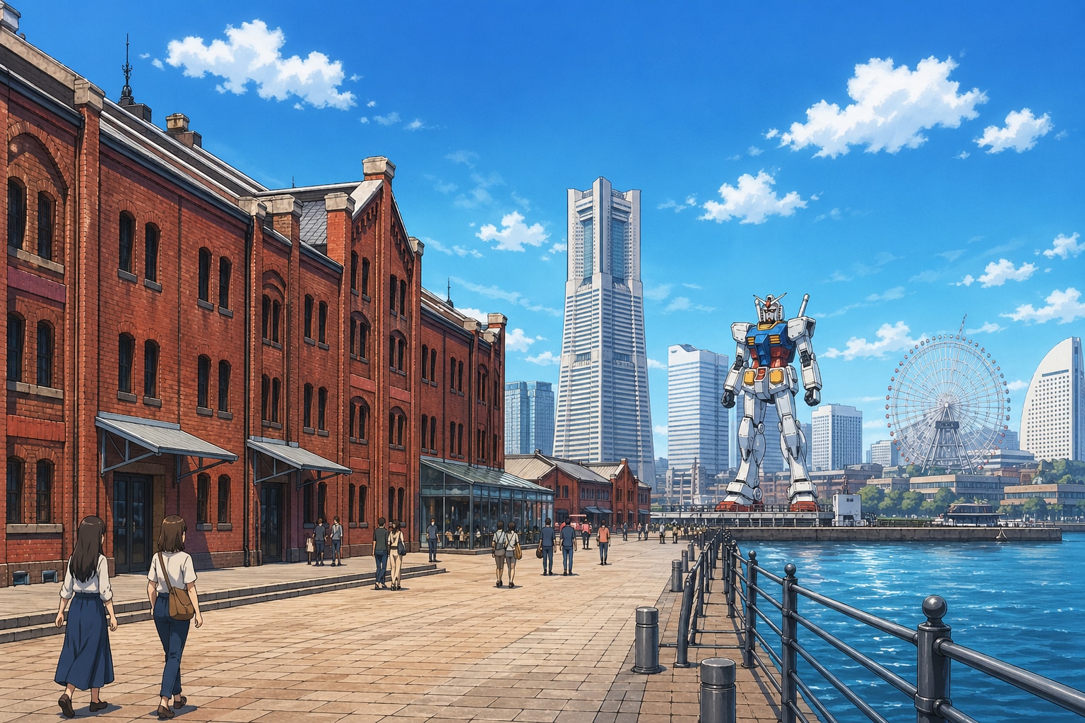 横浜赤レンガ倉庫 | の人気AIイラスト・グラビア