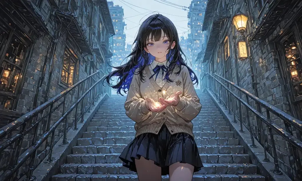 階段の少女