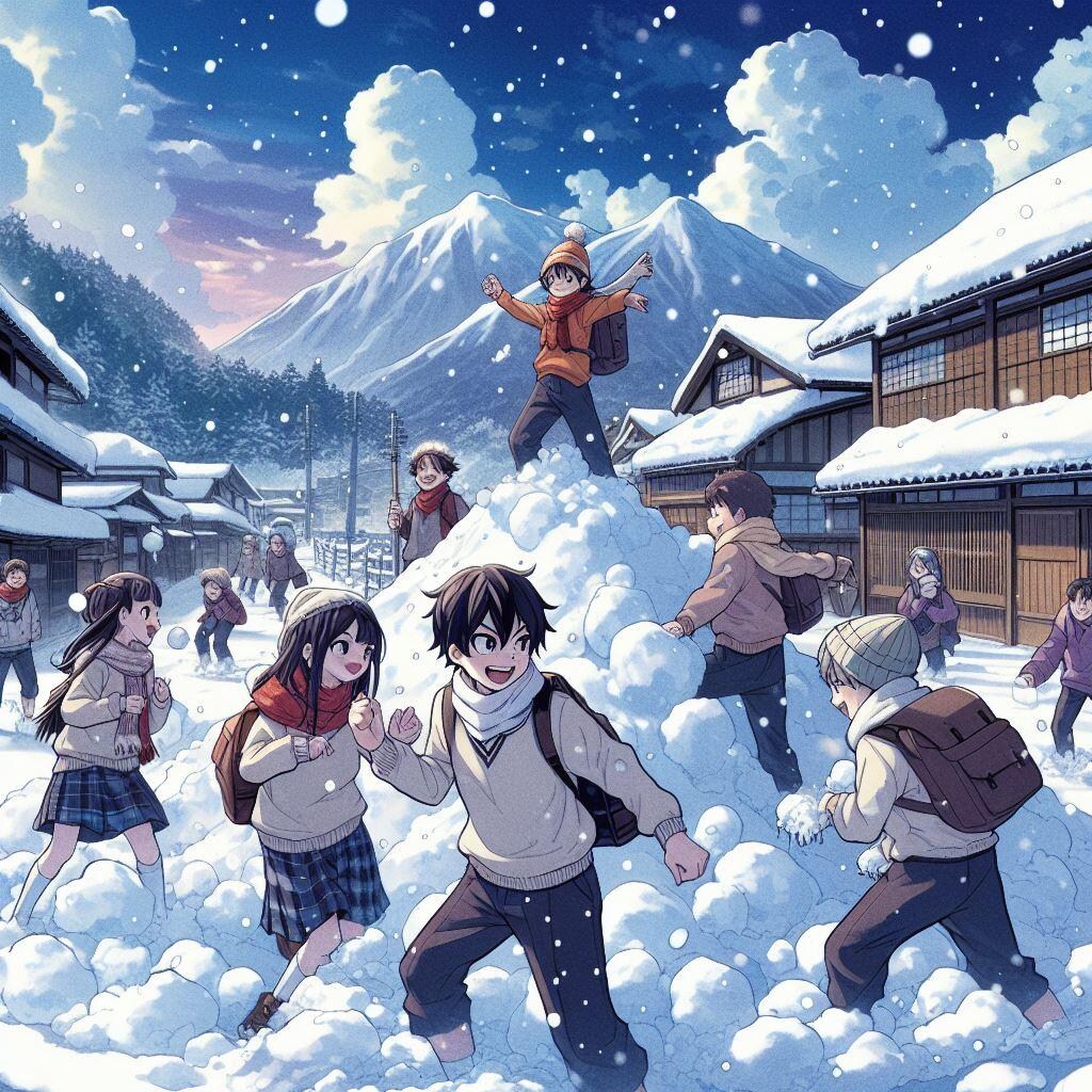 雪遊び・１
