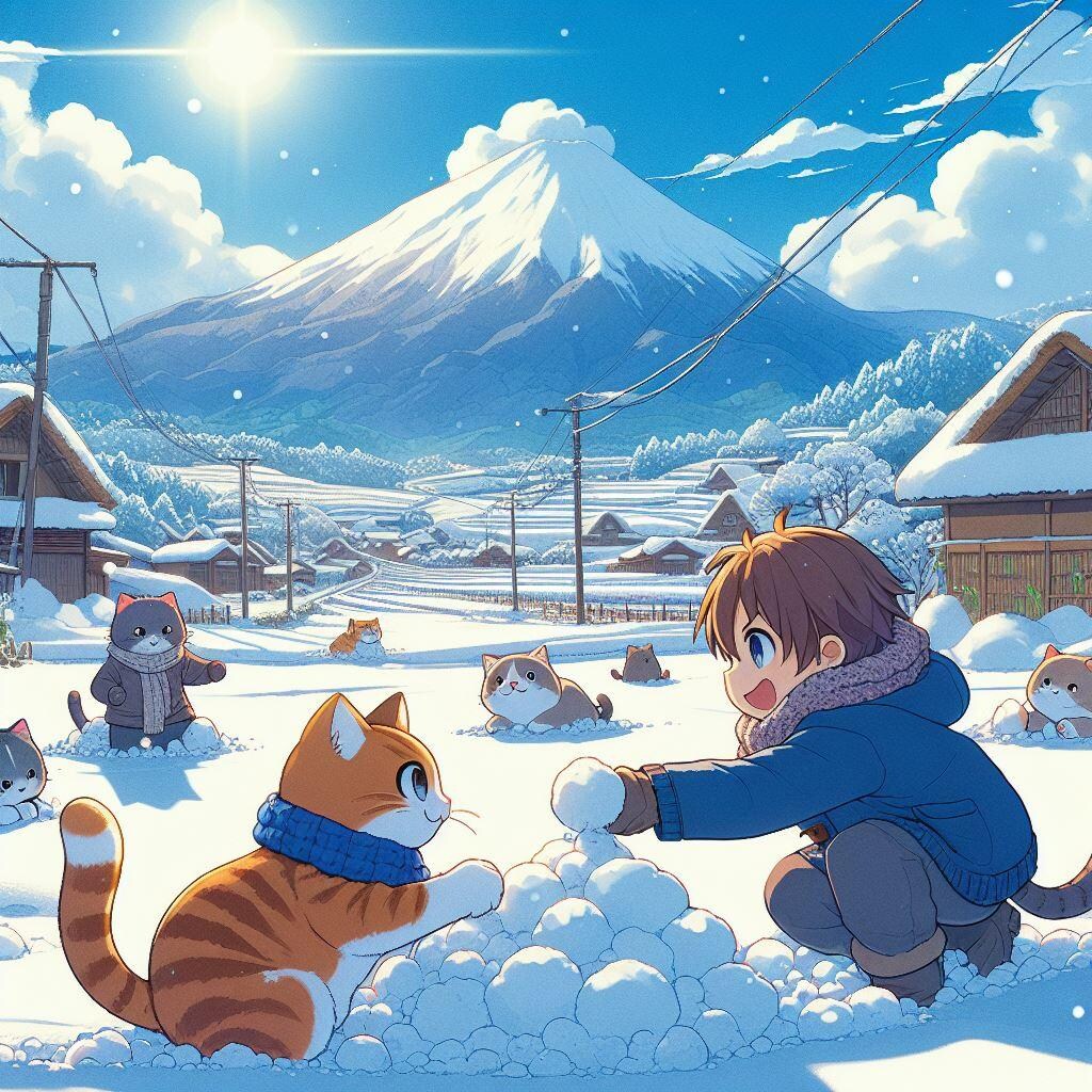 雪遊び・１