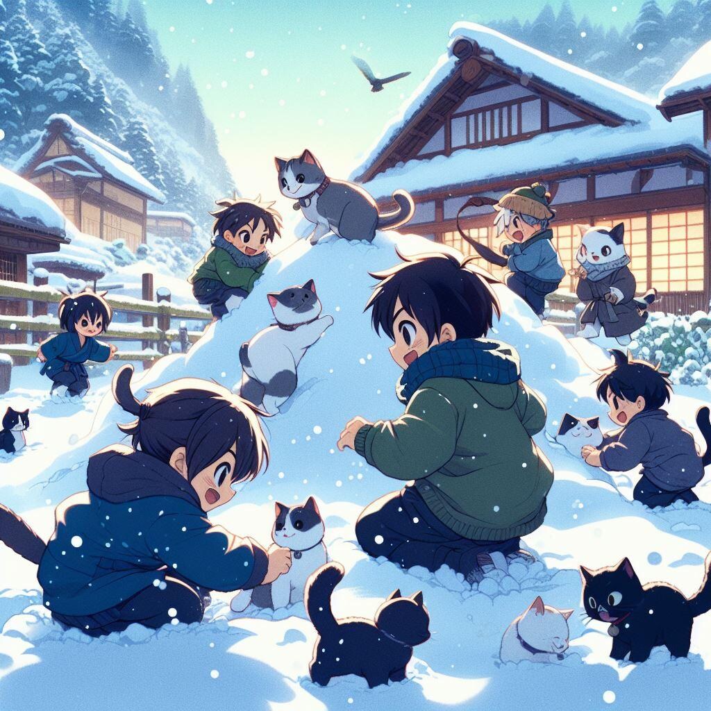 雪遊び・１