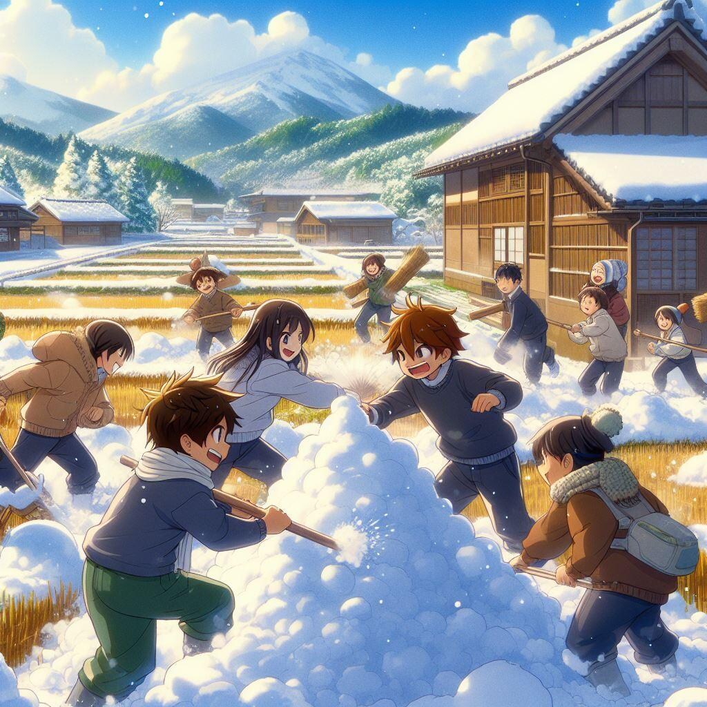 雪遊び・１