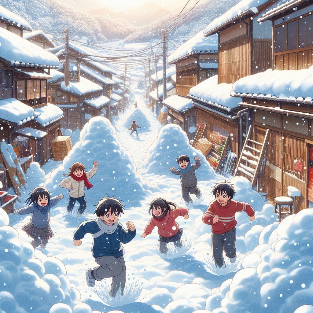 雪遊び・１