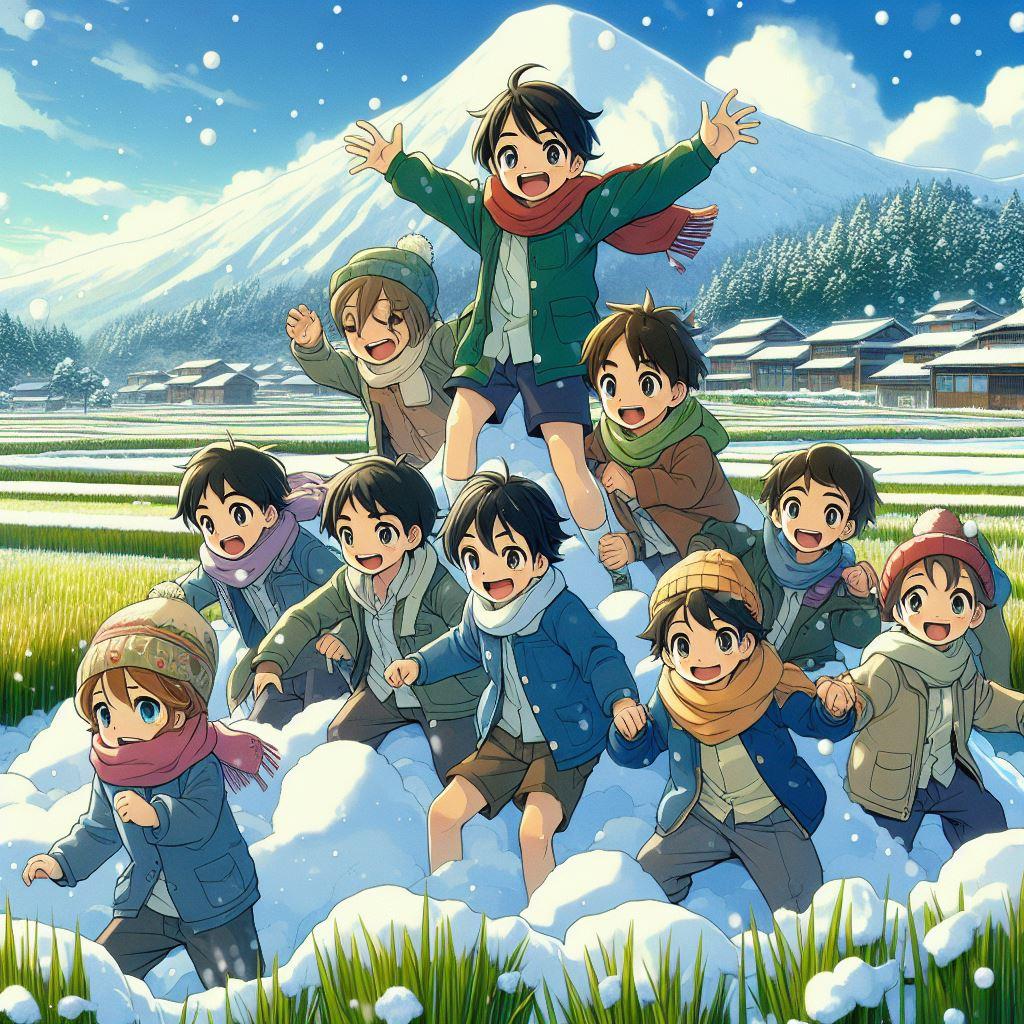 雪遊び・１