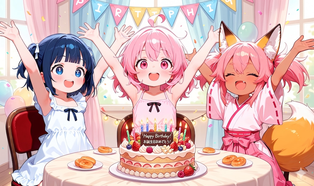 城ヶ崎アオイさん家の【春組】誕生日お祝いFA