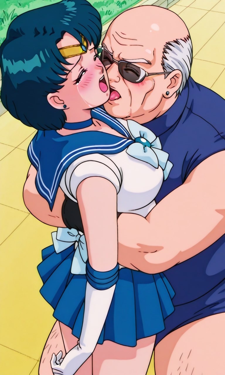 102枚 セーラーマーキュリー キスや顔舐めされながらベアハッグやつかみ技