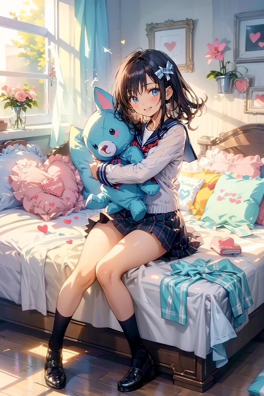 セーラーとぬいぐるみ