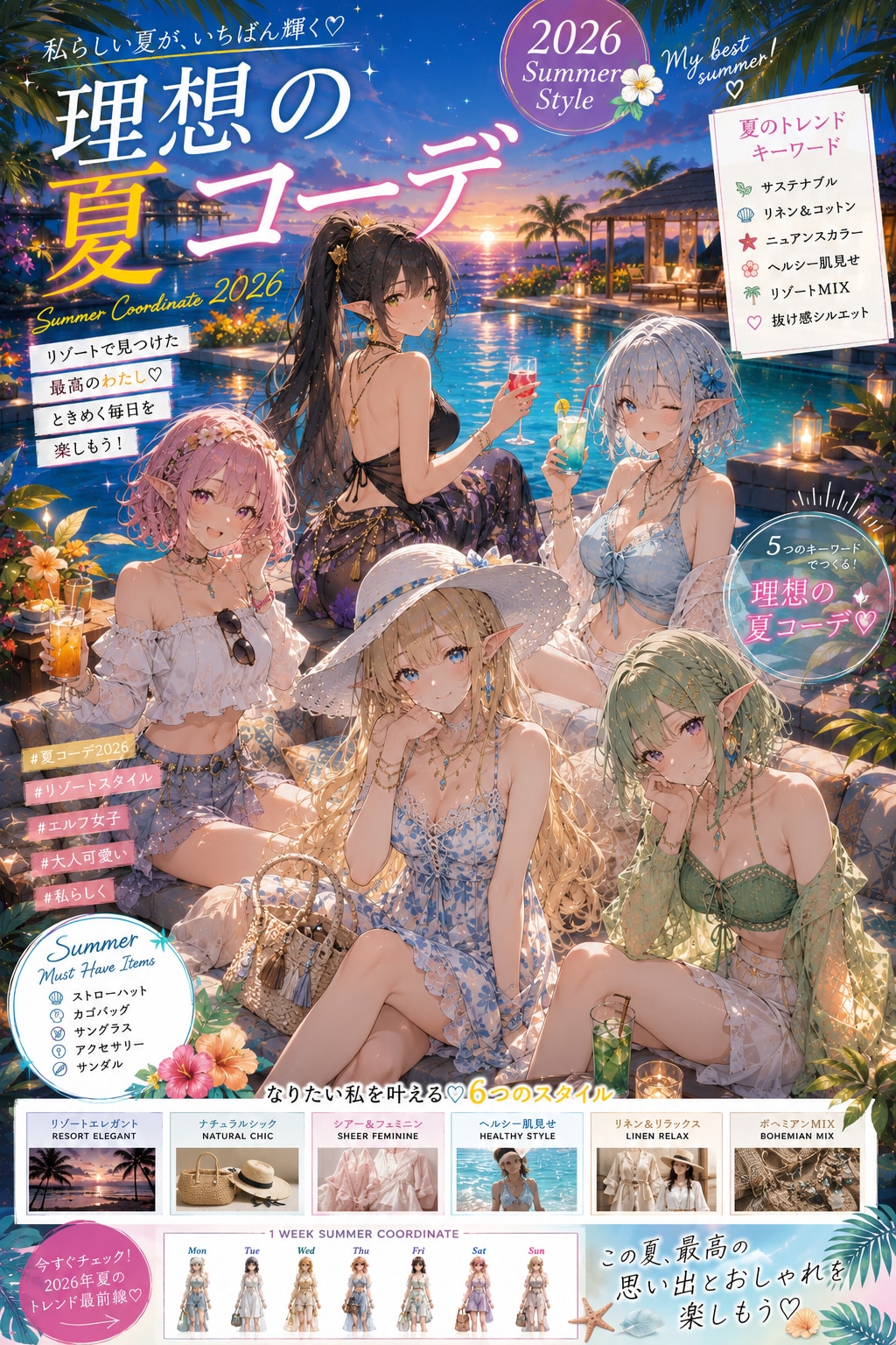 エルフ女子の夏コーデ2026
