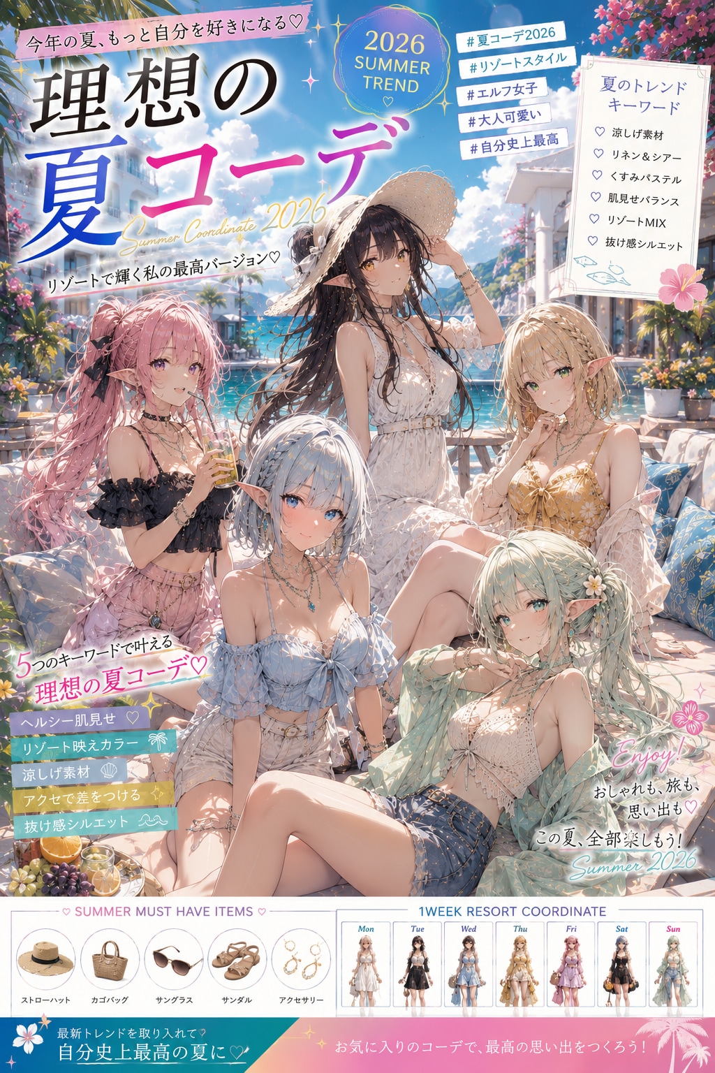 エルフ女子の夏コーデ2026