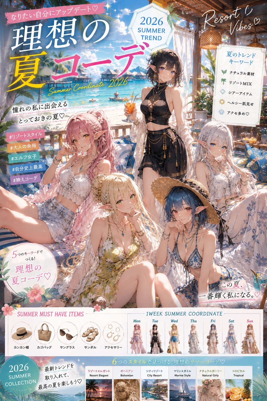 エルフ女子の夏コーデ2026