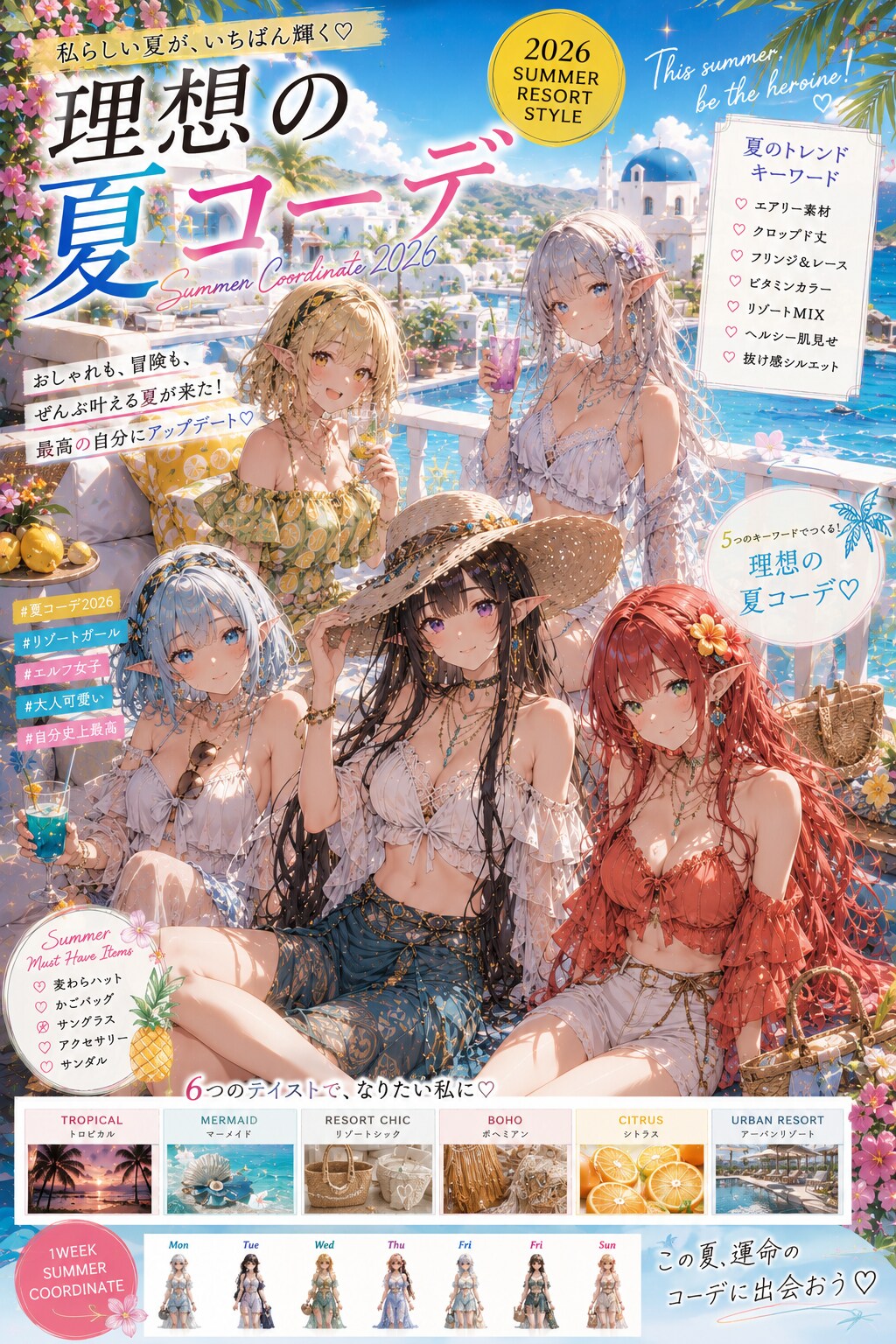 エルフ女子の夏コーデ2026