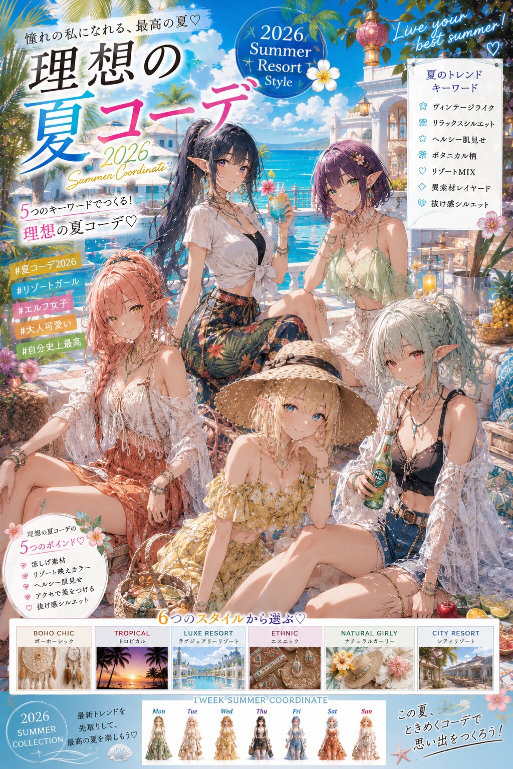 エルフ女子の夏コーデ2026