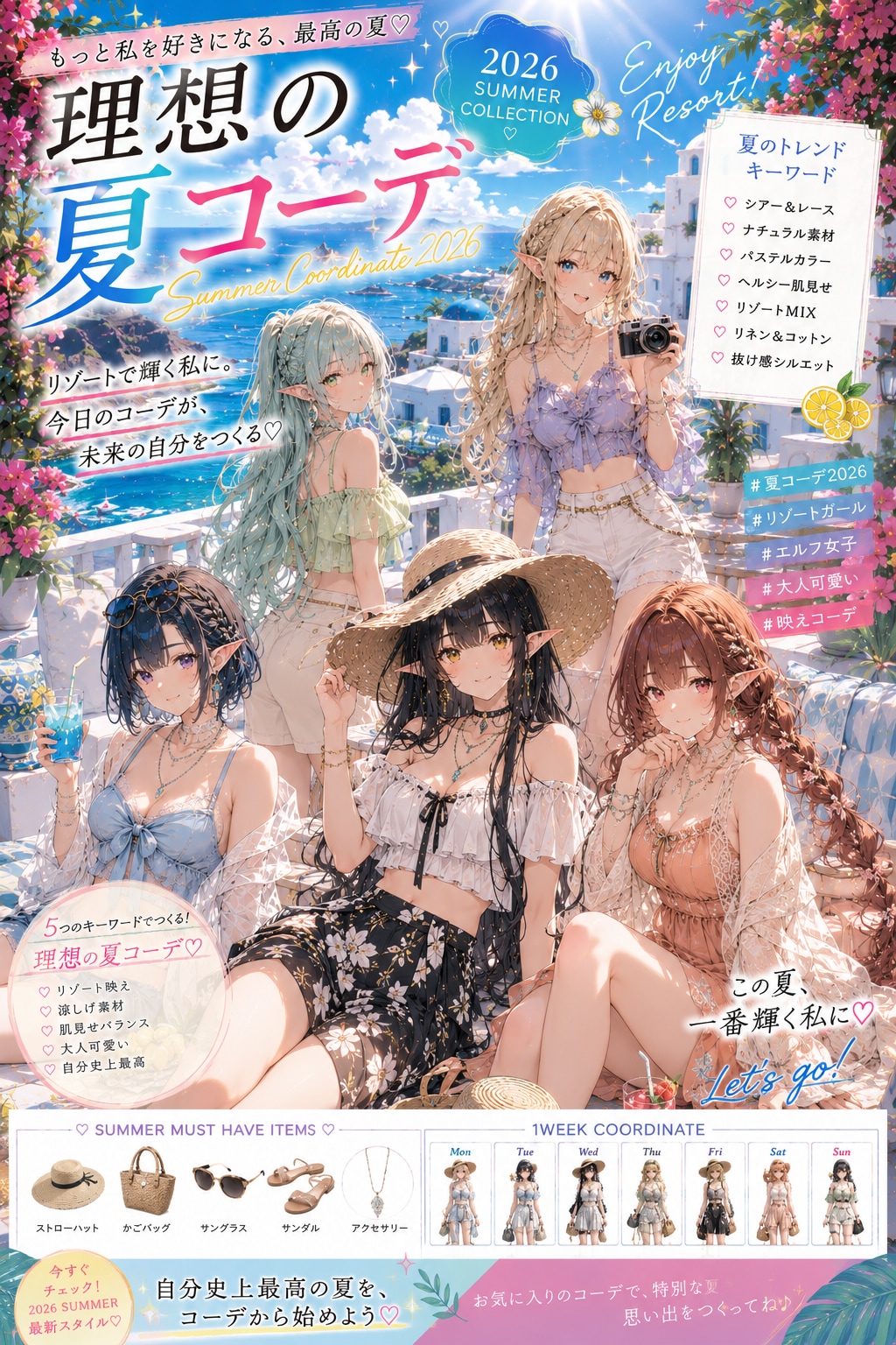 エルフ女子の夏コーデ2026