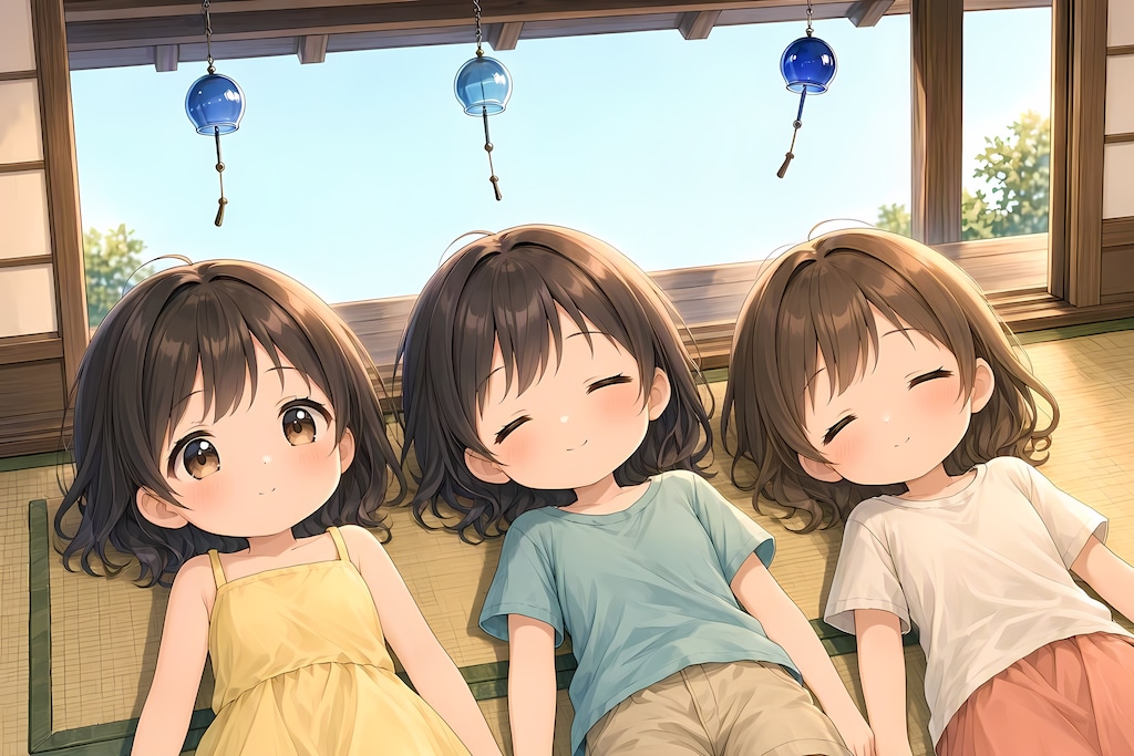 今日の夏休み（風鈴の音色でお昼寝１）